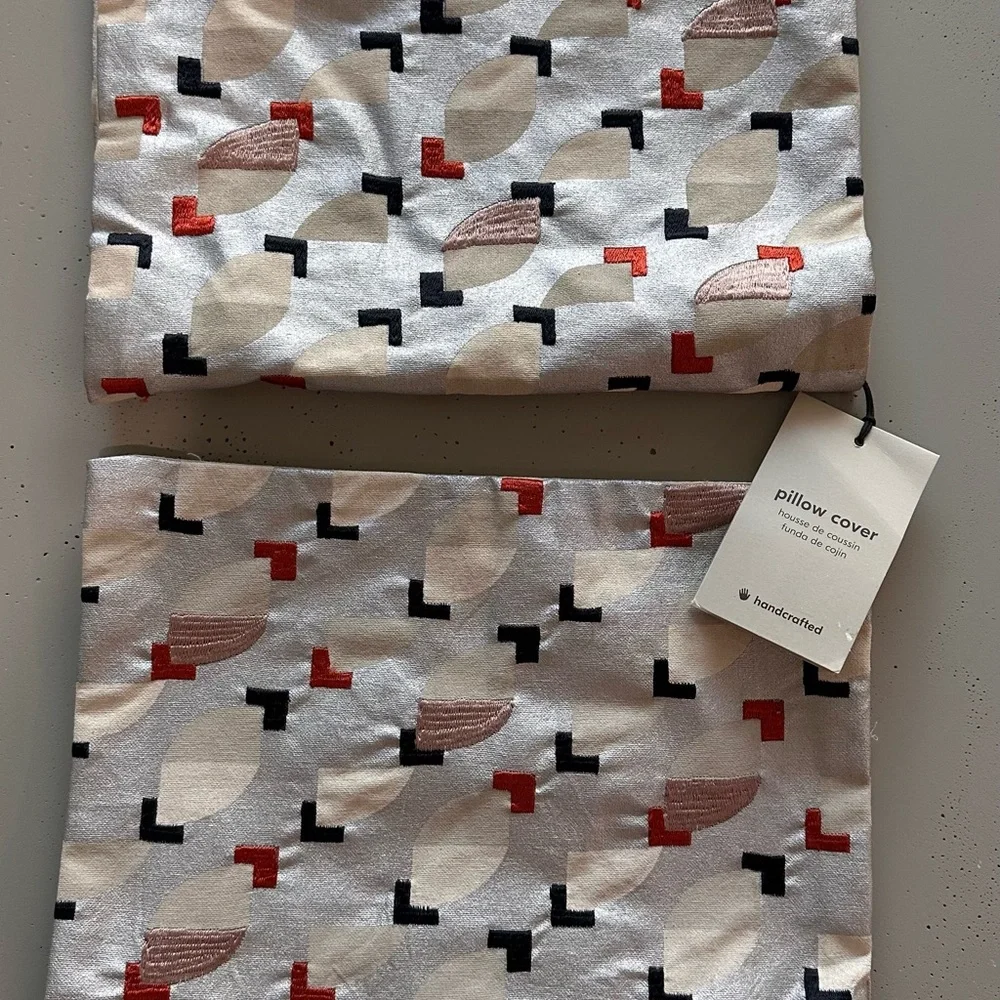West Elm Ellipse Tile Lumbar Pillow Cover (price for 2)